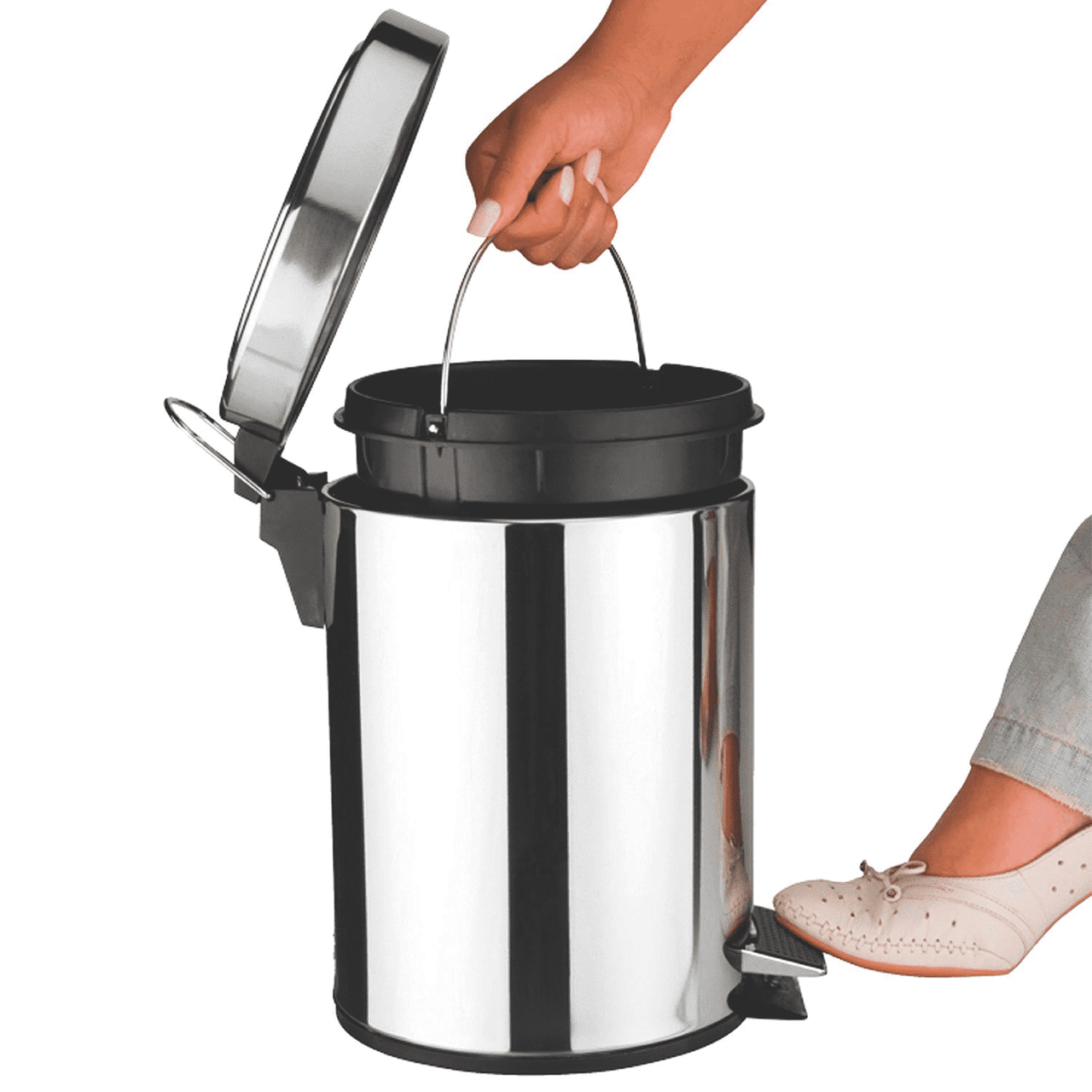 TRAMONTINA STAINLESS STEEL PEDAL BIN (94538/112)