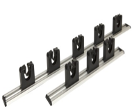 WALL RAIL 90CM NO BRACKETS (BLACK END CLIPS) (BRGE1027)
