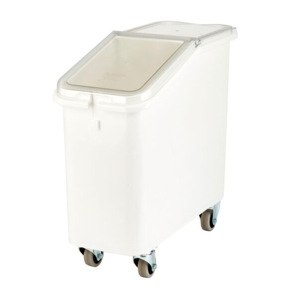 INGREDIENT BIN WHITE SLANT TOP MOBILE 102KG (IBS1020)