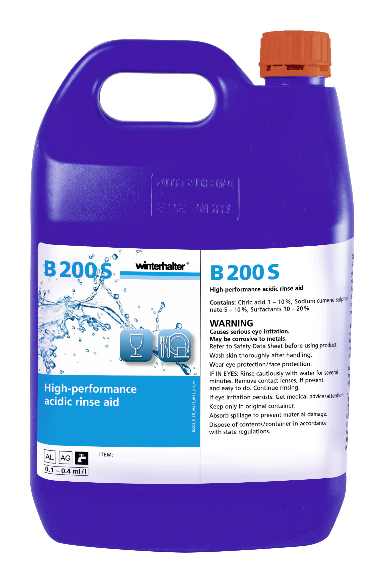 WINTERHALTER DISHWASHER RINSE AID B1N 5LT