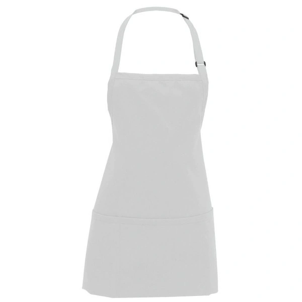 APRON FULL BIB ADJUSTABLE NECK WHITE (34757)(A-B)