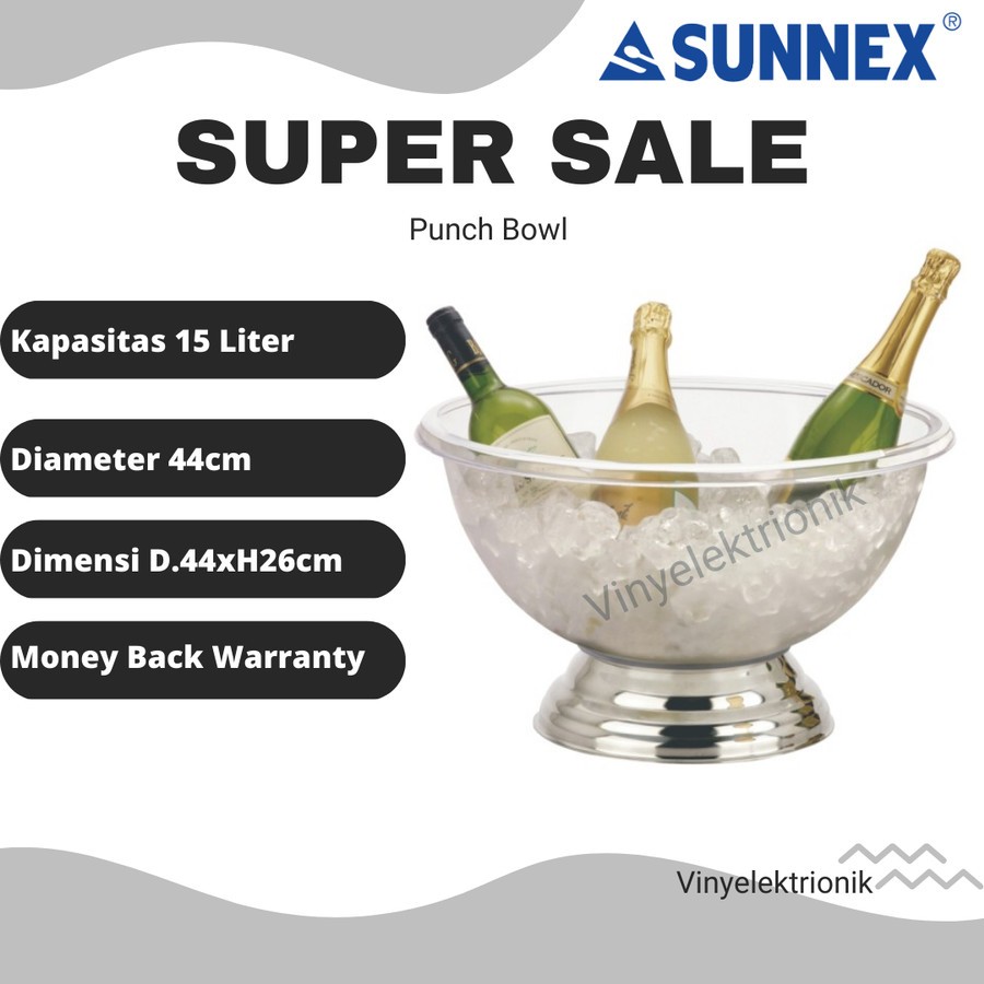 PUNCH BOWL POLYCARB 15L 440MM (5.82686W)