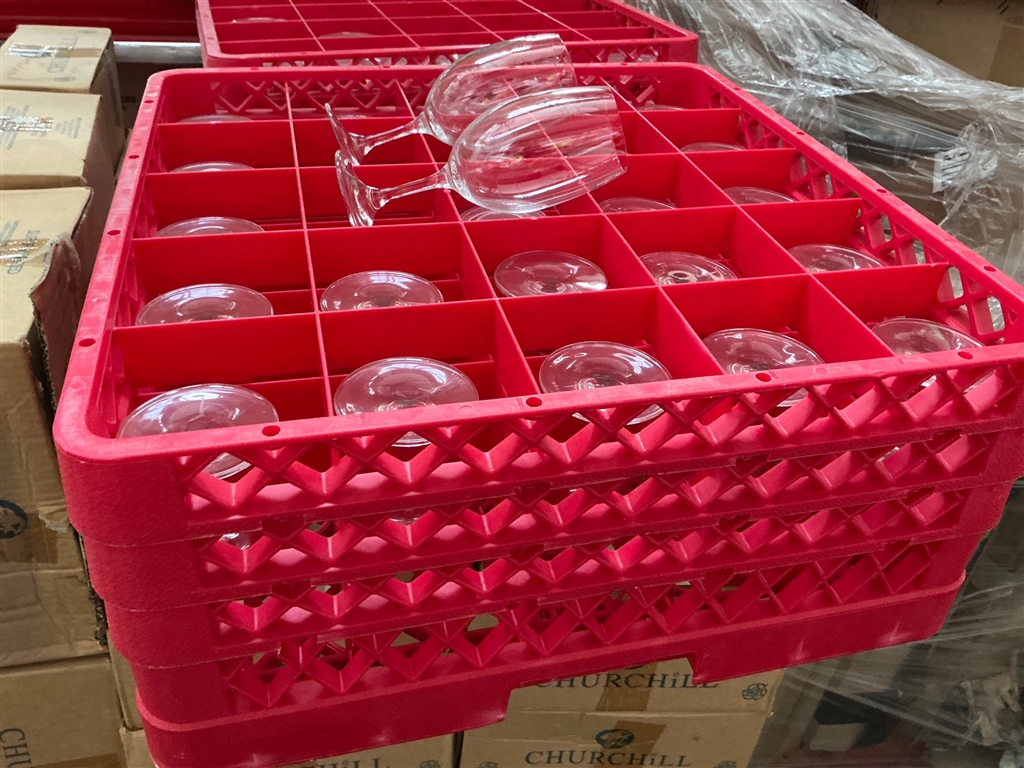 CRATE FOR GLASSES (25 FULL) GREY