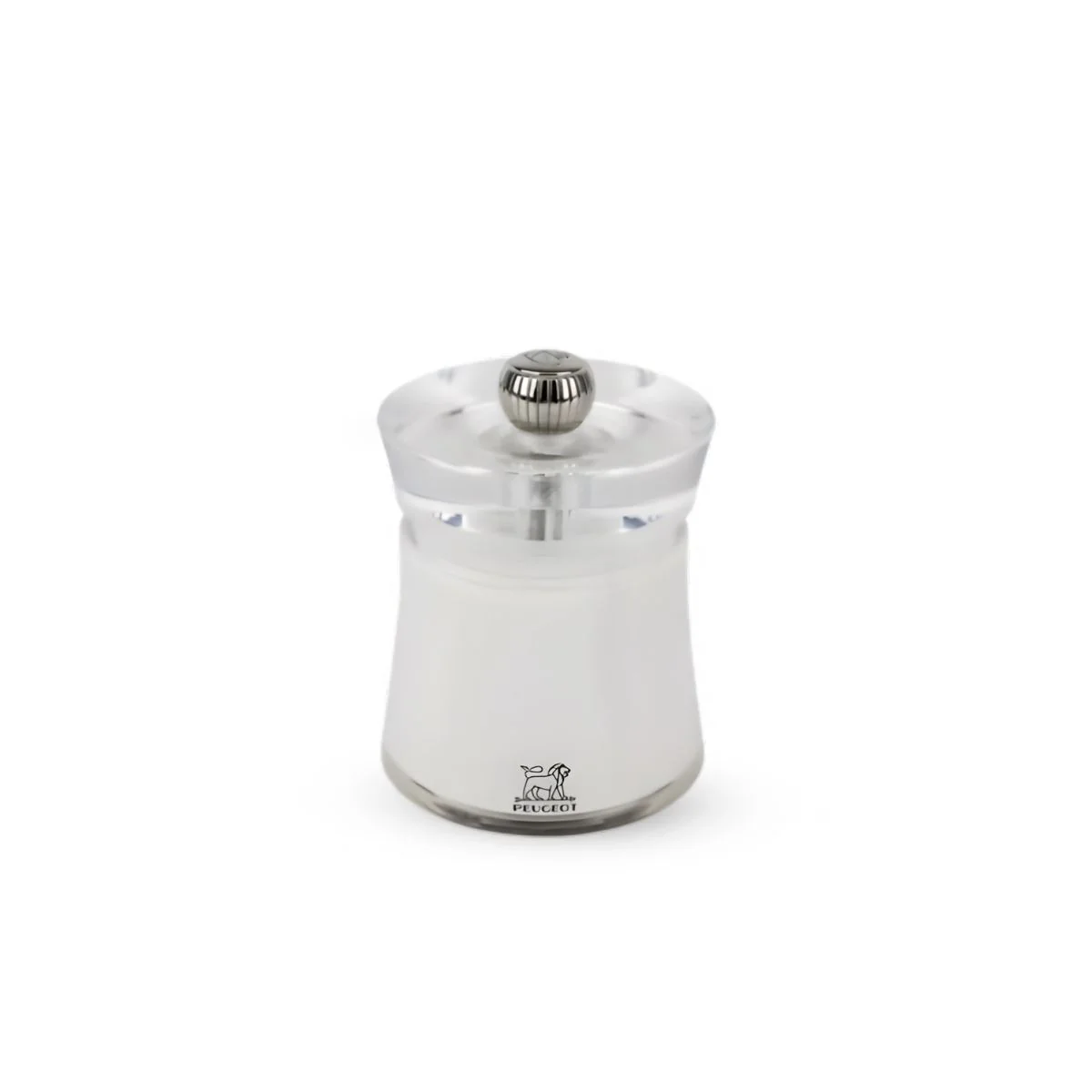 BALI ACRYLIC WHITE SALT MILL 8 CM (6) (PEU25793)