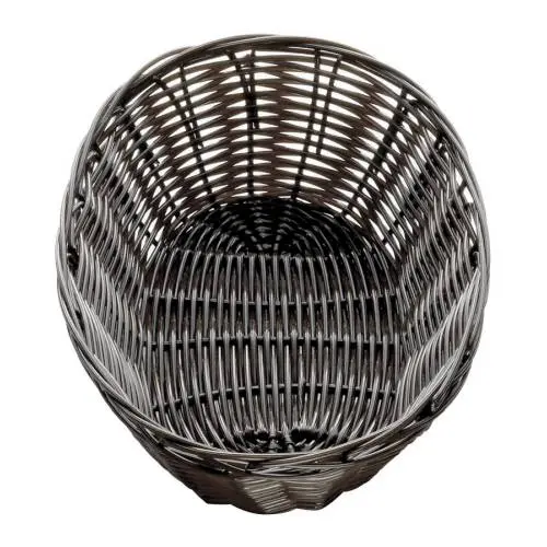 BASKET BREAD WOVEN ROUND DARK BROWN 220X200MM (BBR1001)