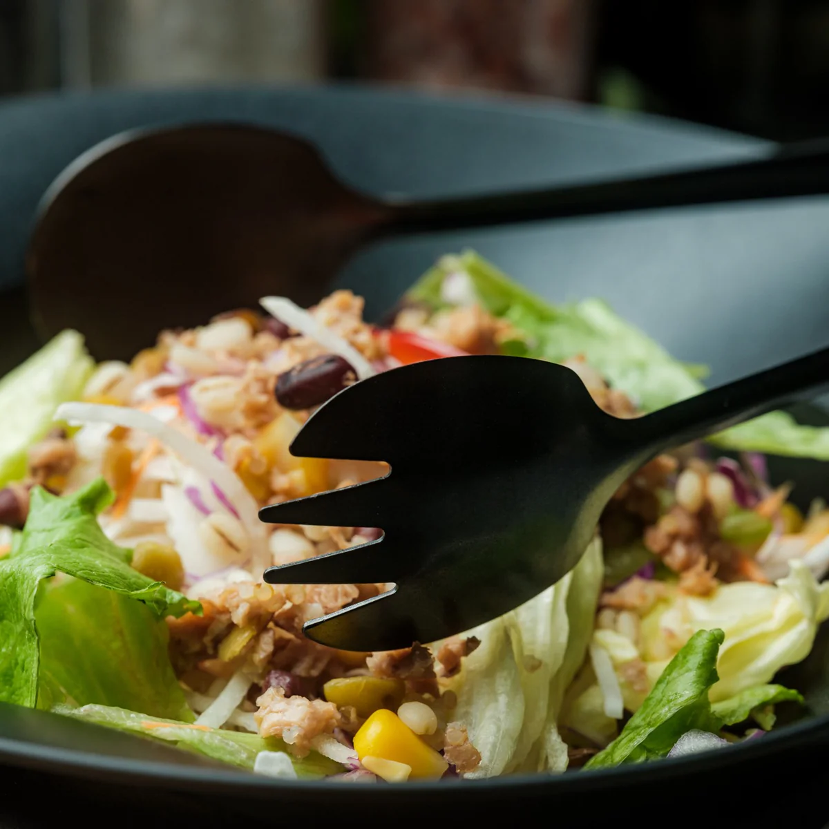 TONGS SALAD BLACK 225MM (TGS3225)