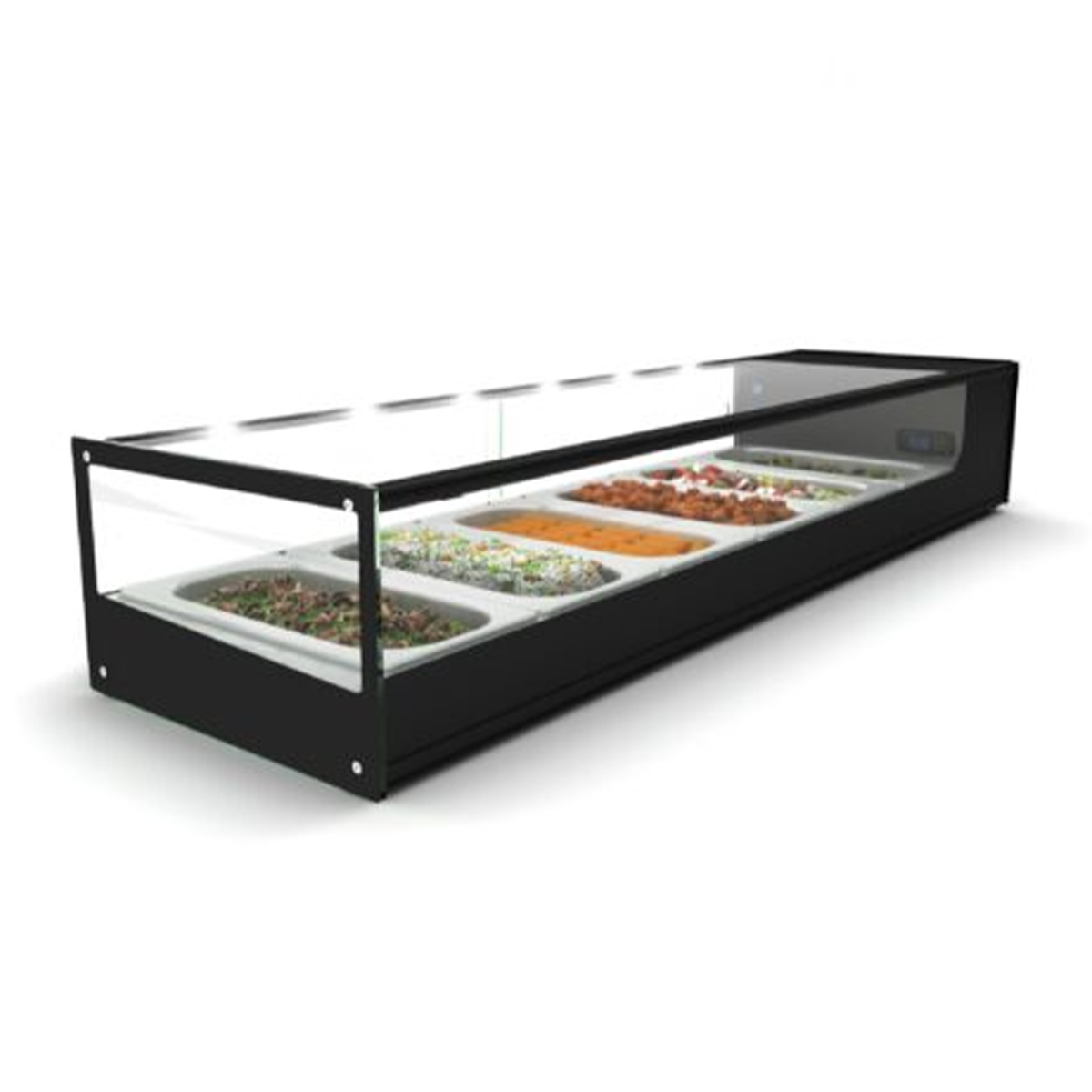 COLD FOOD BAR SALVADORE 6 INSE RT BLACK SQUARE (SDF7006)