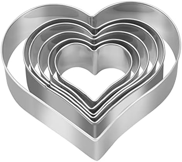 CUTTER SET HEART METAL (SET OF 6) (B0693)
