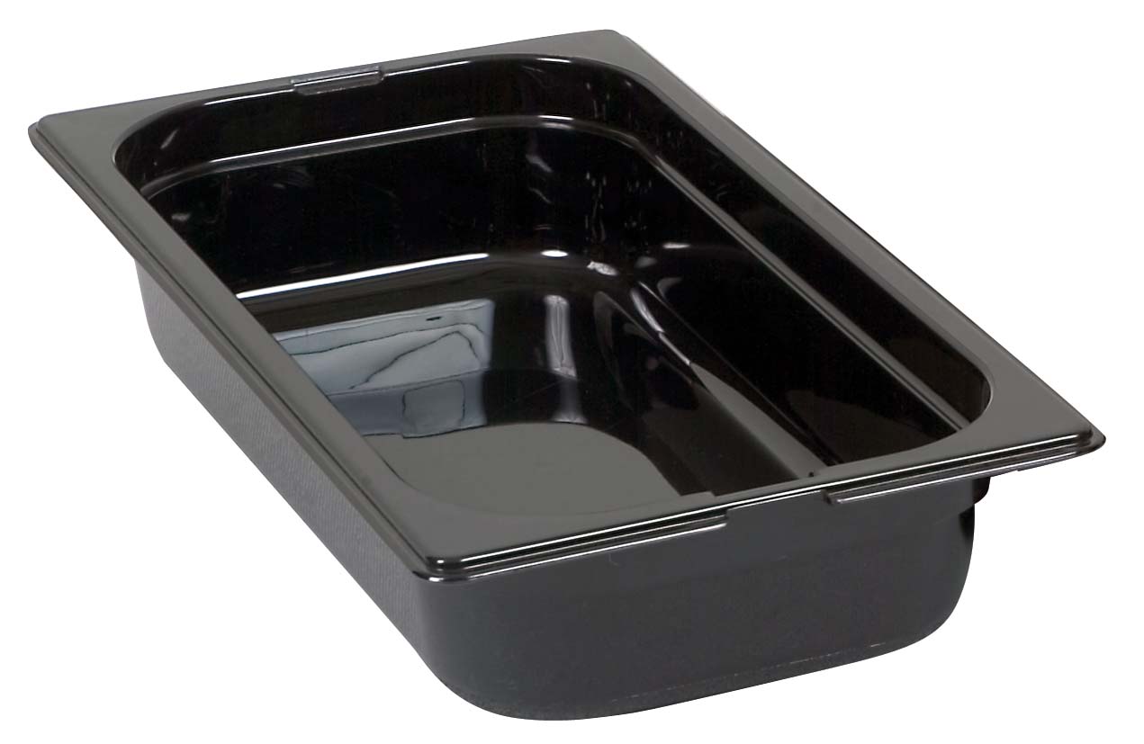 CAMBRO INSERT THIRD 100MM BLACK 3.6L POLYCARB(INT5101-C)