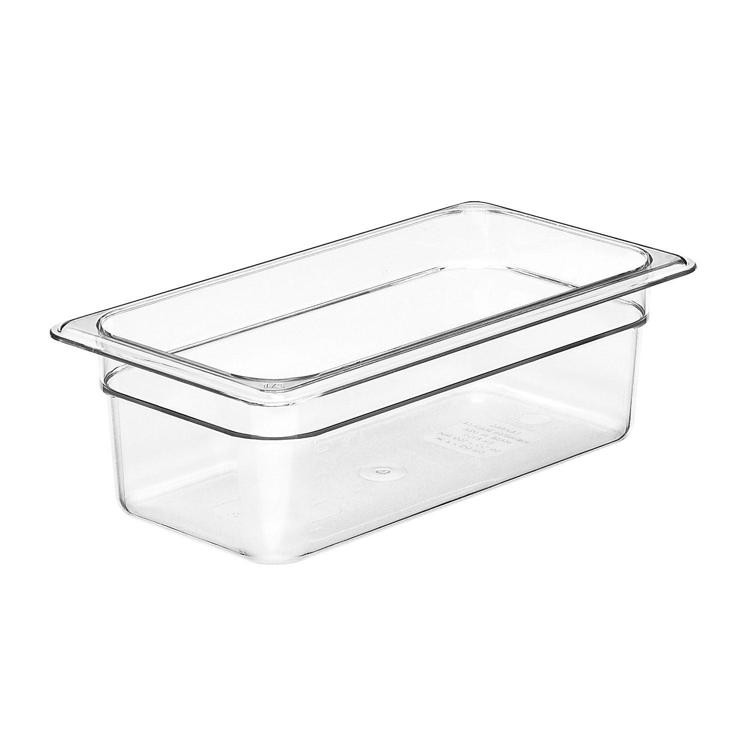 CAMBRO INSERT THIRD 100MM CLEAR 3.6L POLYCARB(INT5100-C)