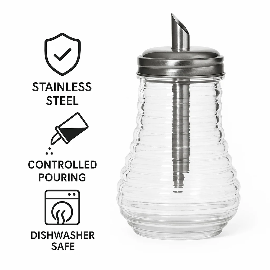 REGENT SUGAR POURER GLASS 210ML 70X140MM (27264)