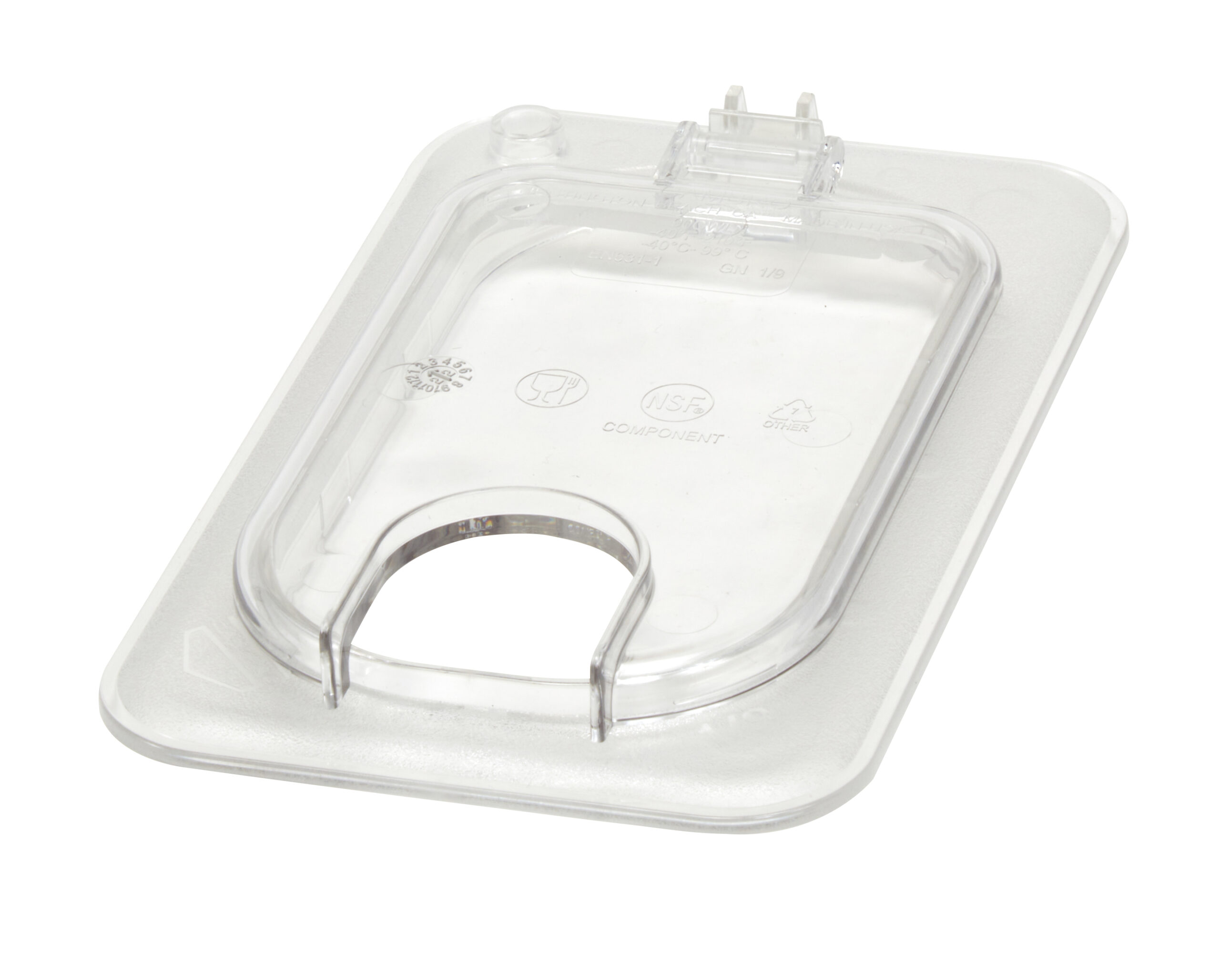 CAMBRO 9TH LID HINGED FLIP LID NOTCHED POLYCARB (PCH1352)