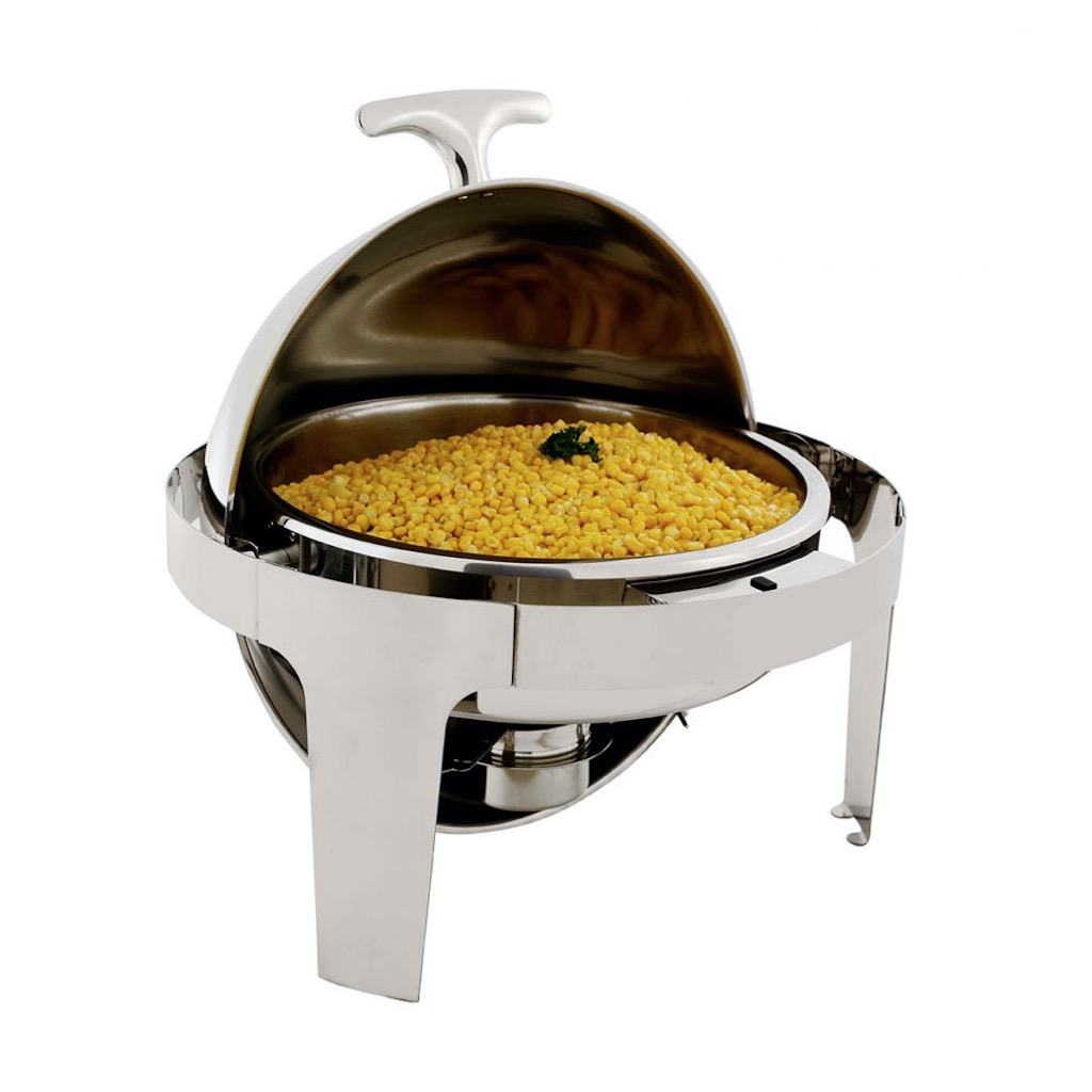CHAFING DISH ROLL TOP ROUND S/STEEL 5LT (7.B51363)
