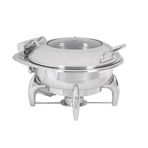 CHAFING DISH INDUCTION ROUND GLASS LID 6LT (CDS4100)