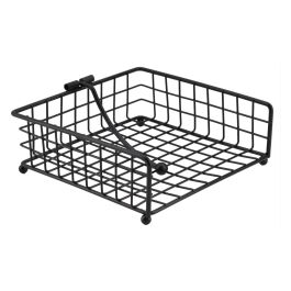 NAPKIN HOLDER WIRE P/COATED BLACK 188X186MM REGENT (14012)