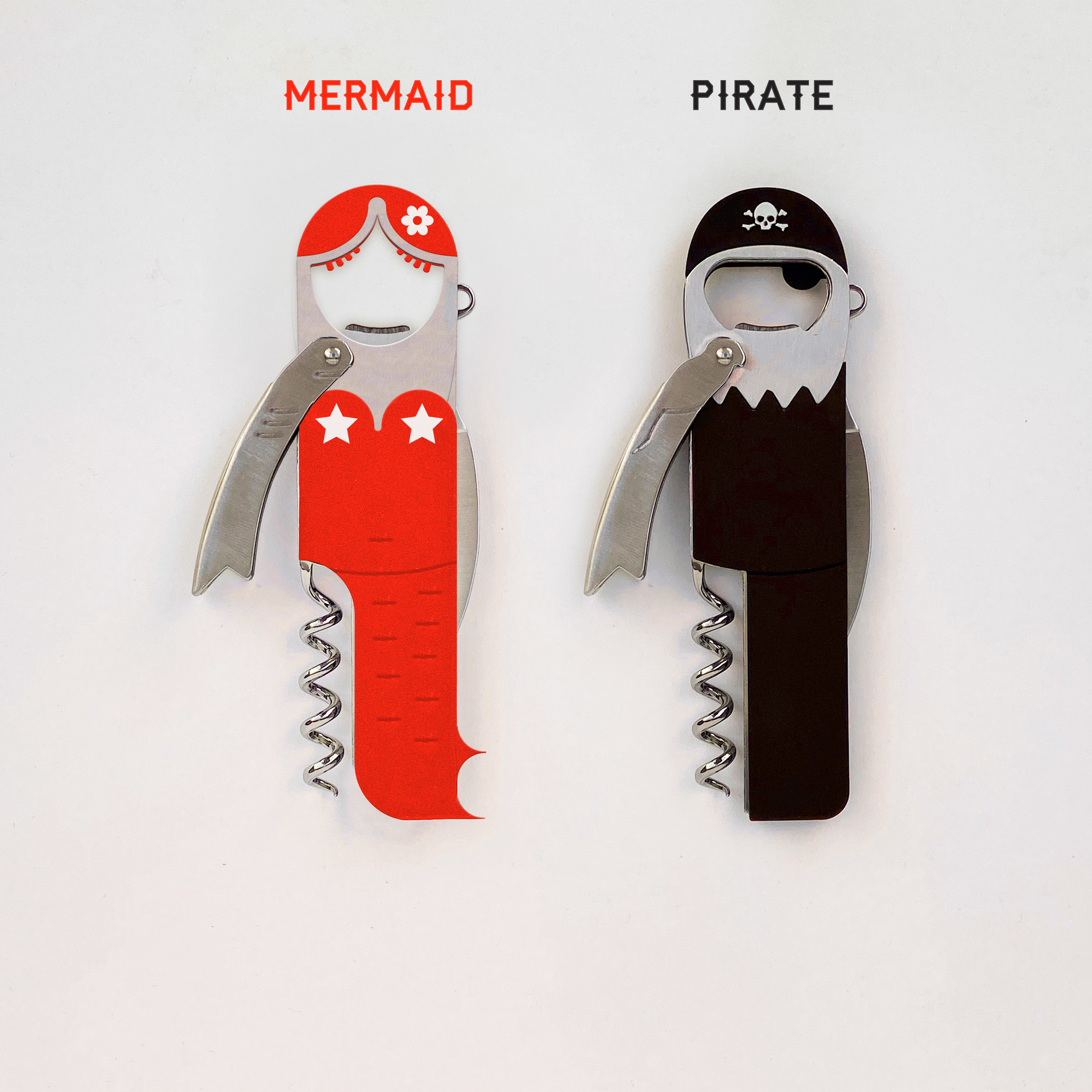 BOTTLE OPENER MERMAID WING CORKSCREW (73159) EACH