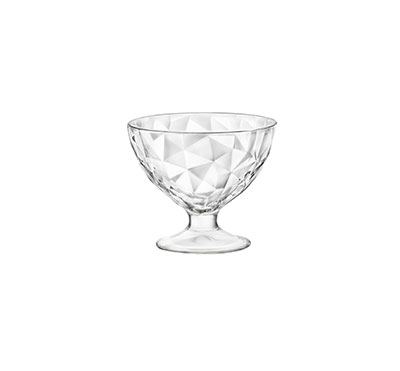 DIAMOND DESSERT BOWL GLASS 360ML H99W115 (BR3.02262) (6)