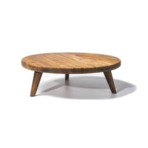 CAKE STAND ROUND WOOD SMALL 380X50X22MM (WDT0003)