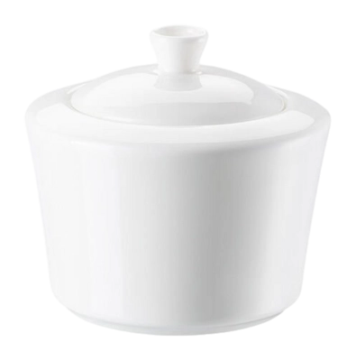 WHITE SATIN SUGAR BOWL 250ML ( 93CCWHS322) (12)