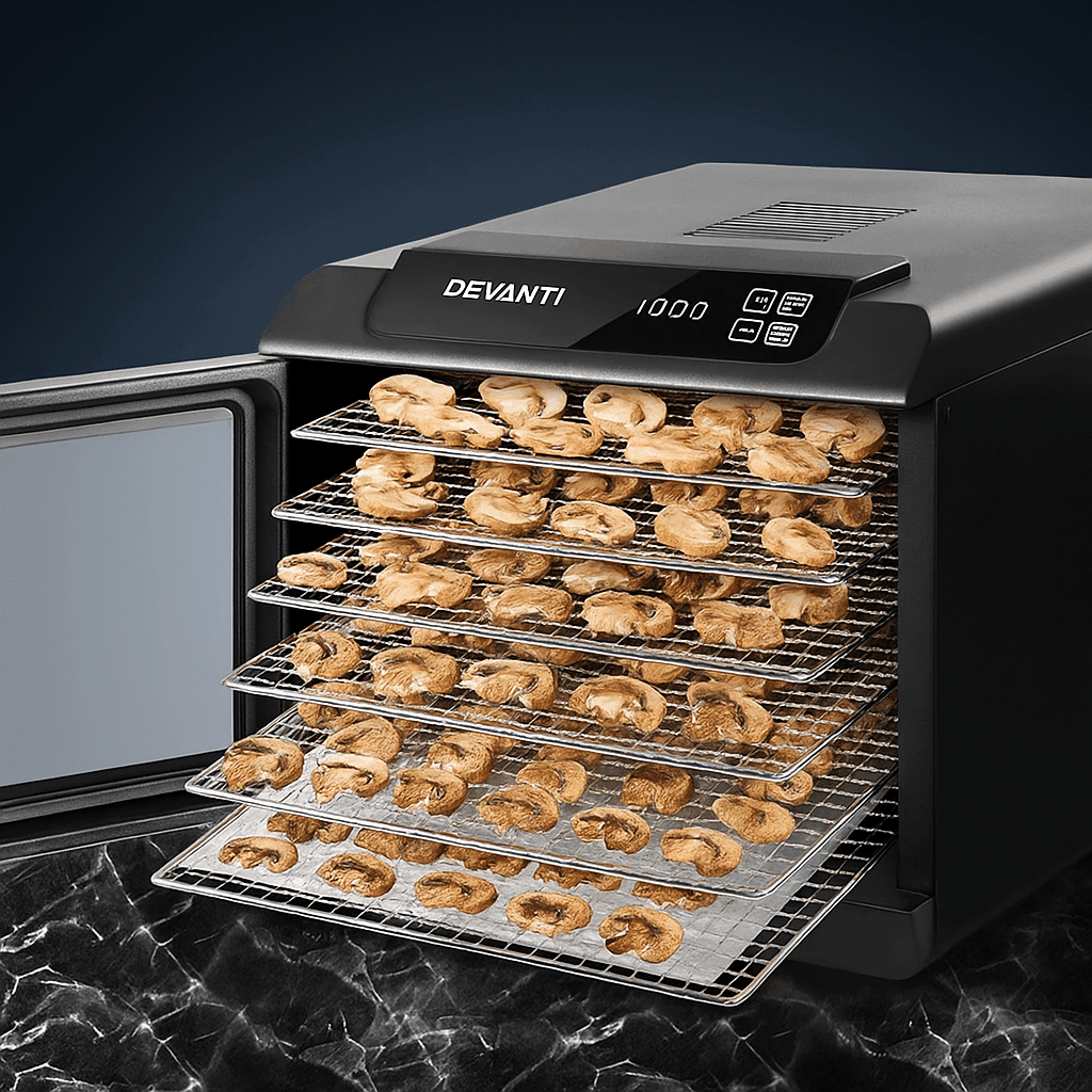 FOOD DEHYDRATOR 6 TRAY S/STEEL RED PAINTED (FDA2006)