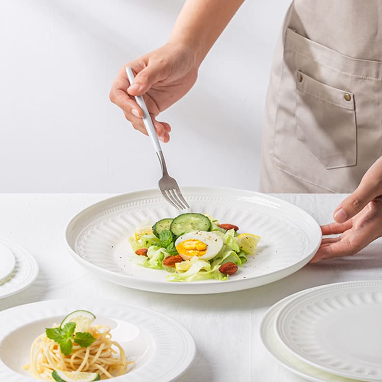 NEW BONE COUPE PLATE WHITE 35.4CM (LACW1201036) (6)