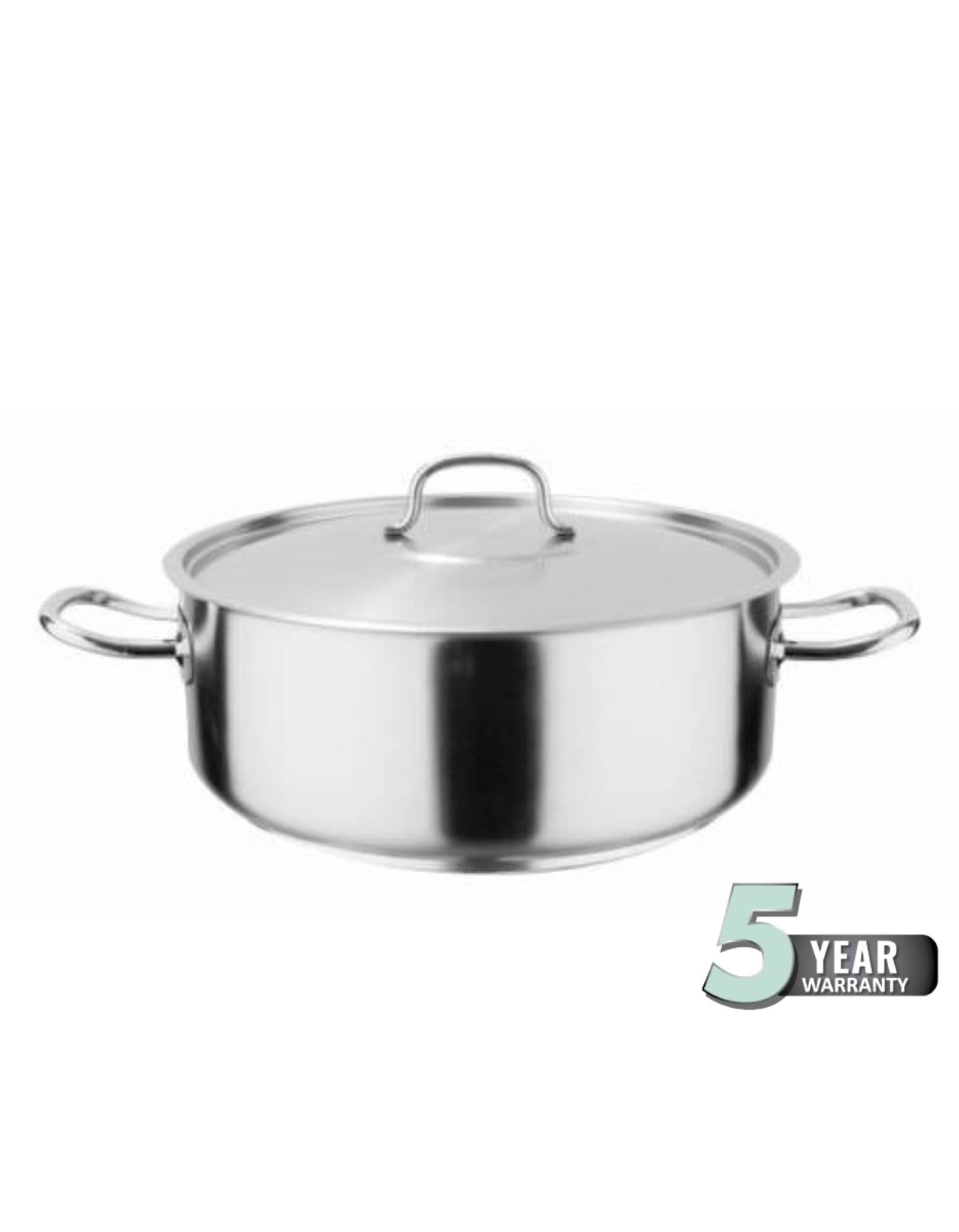 POT CASSEROLE LOW S/STEEL 4LT 240X95MM (PSC4004)