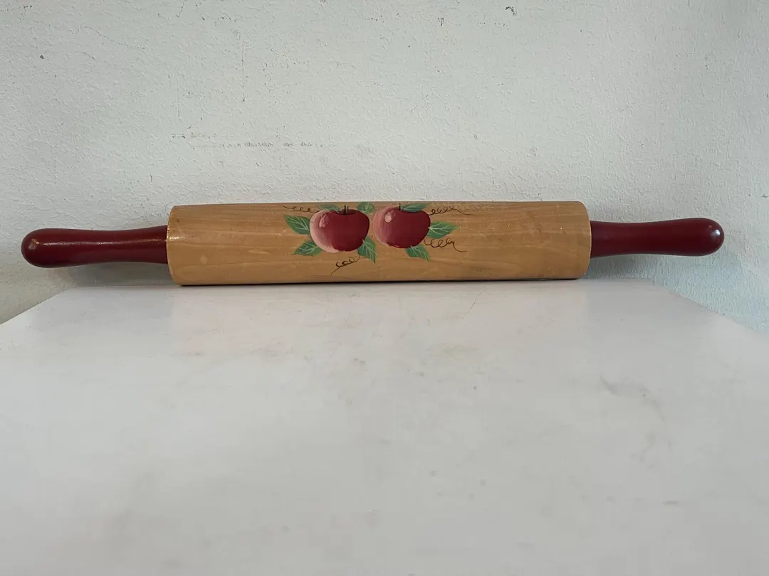 ROLLING PIN RED HANDLE 400MM (RPW0400)