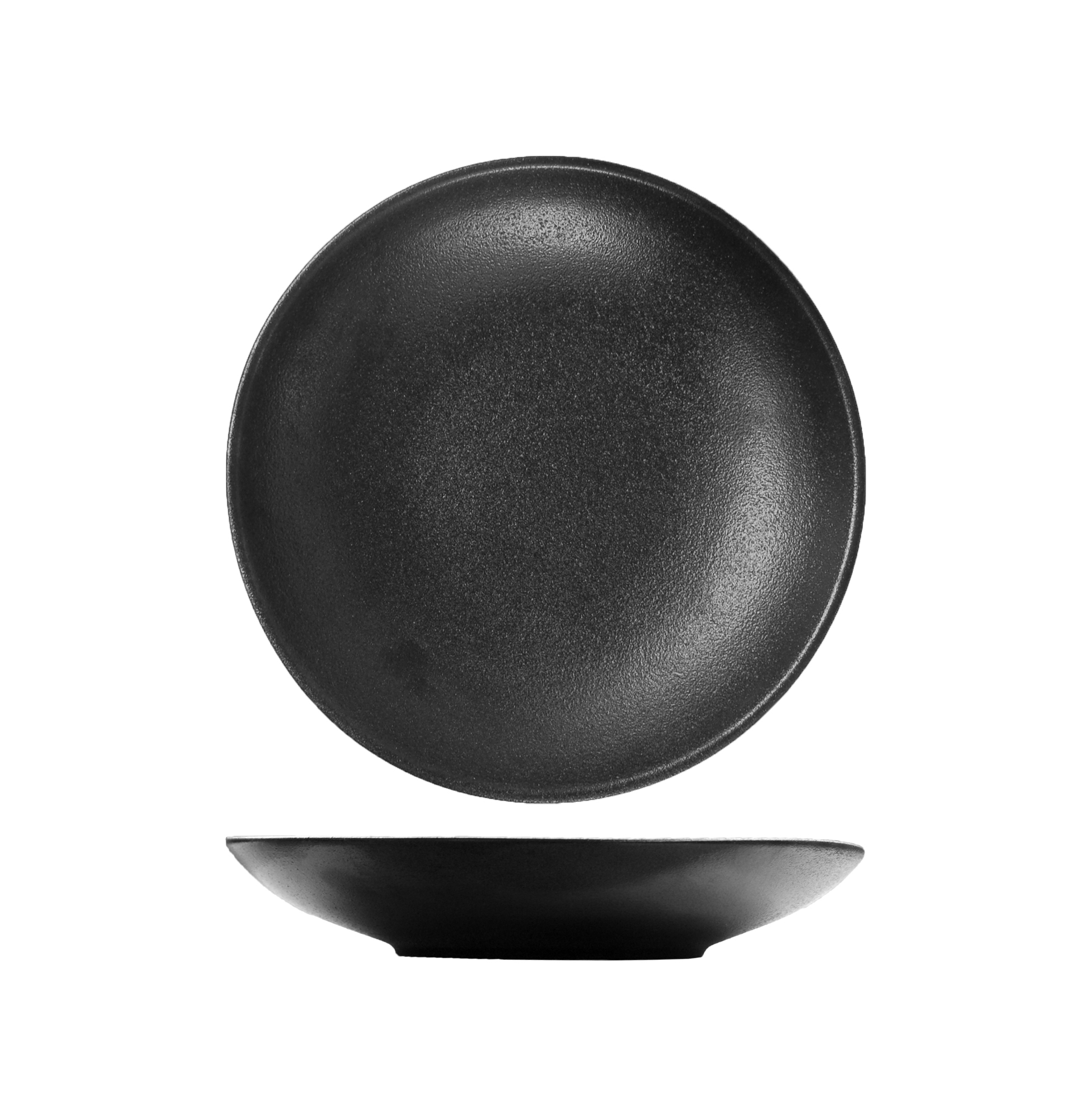 TEMPEST BLACK DEEP COUPE PLATE 24CM (DA-1104) (24)