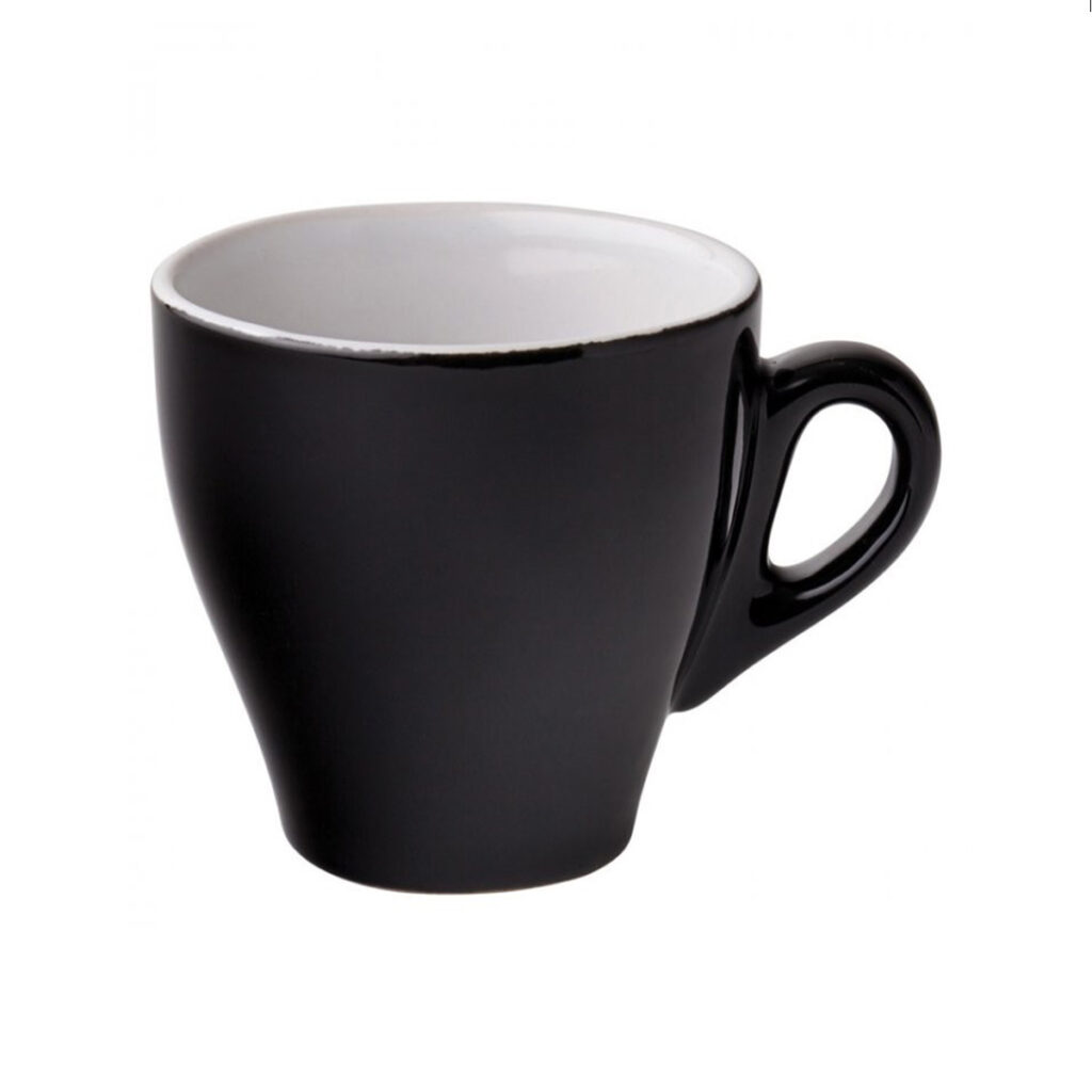 ITALIA BLACK CAPPUCCINO CUP 160ML (GS-R808C-B) (12)