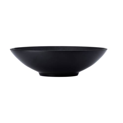 LEATHER BLACK ROUND BOWL 24CM (LALT6120024/HKA05907) (12)
