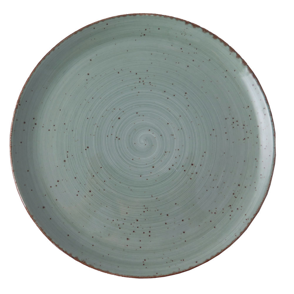 RUSTIC DARK GREEN FUSION COUPE PLATE 19CM (29FUS331-05) (24)