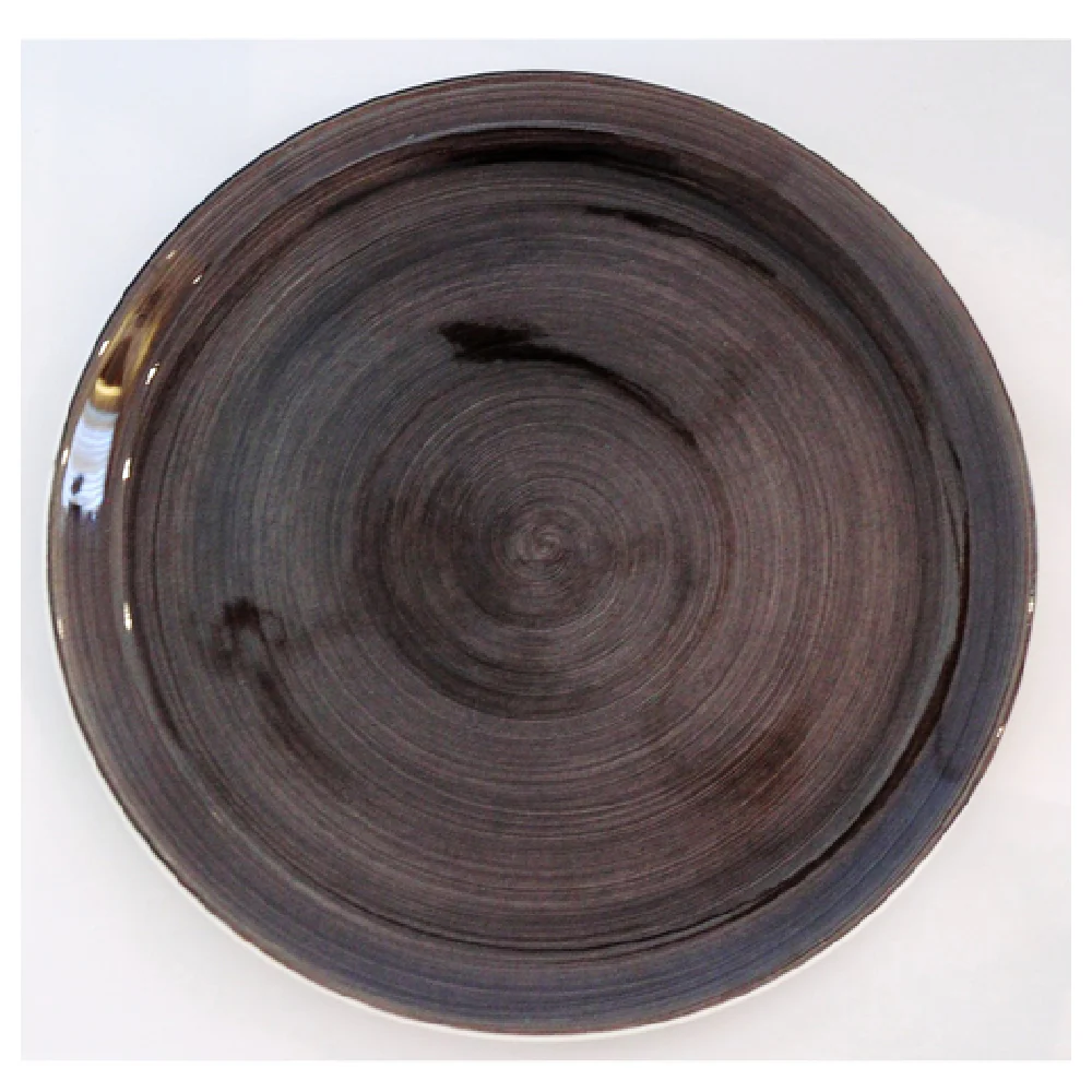 TIMBER CHARCOAL COUPE PLATE 27 CM (29FUS334-54) (24)