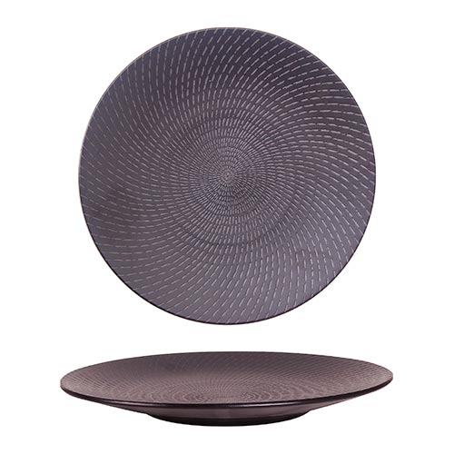 URBAN BLACK SWIRL ROUND COUPE PLATE 31CM(LAAK6110031/039021)