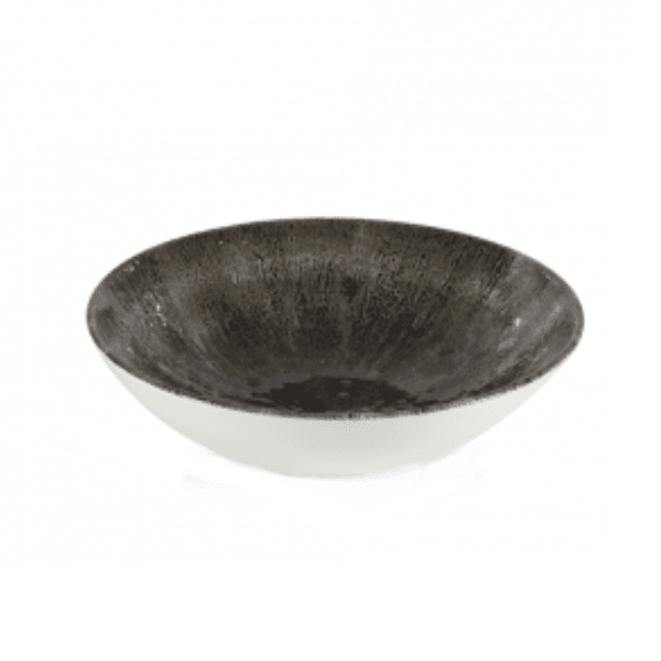 STONE QUARTZ BLACK COUPE BOWL 24.8CM (CC-STQB-EVB9.1)