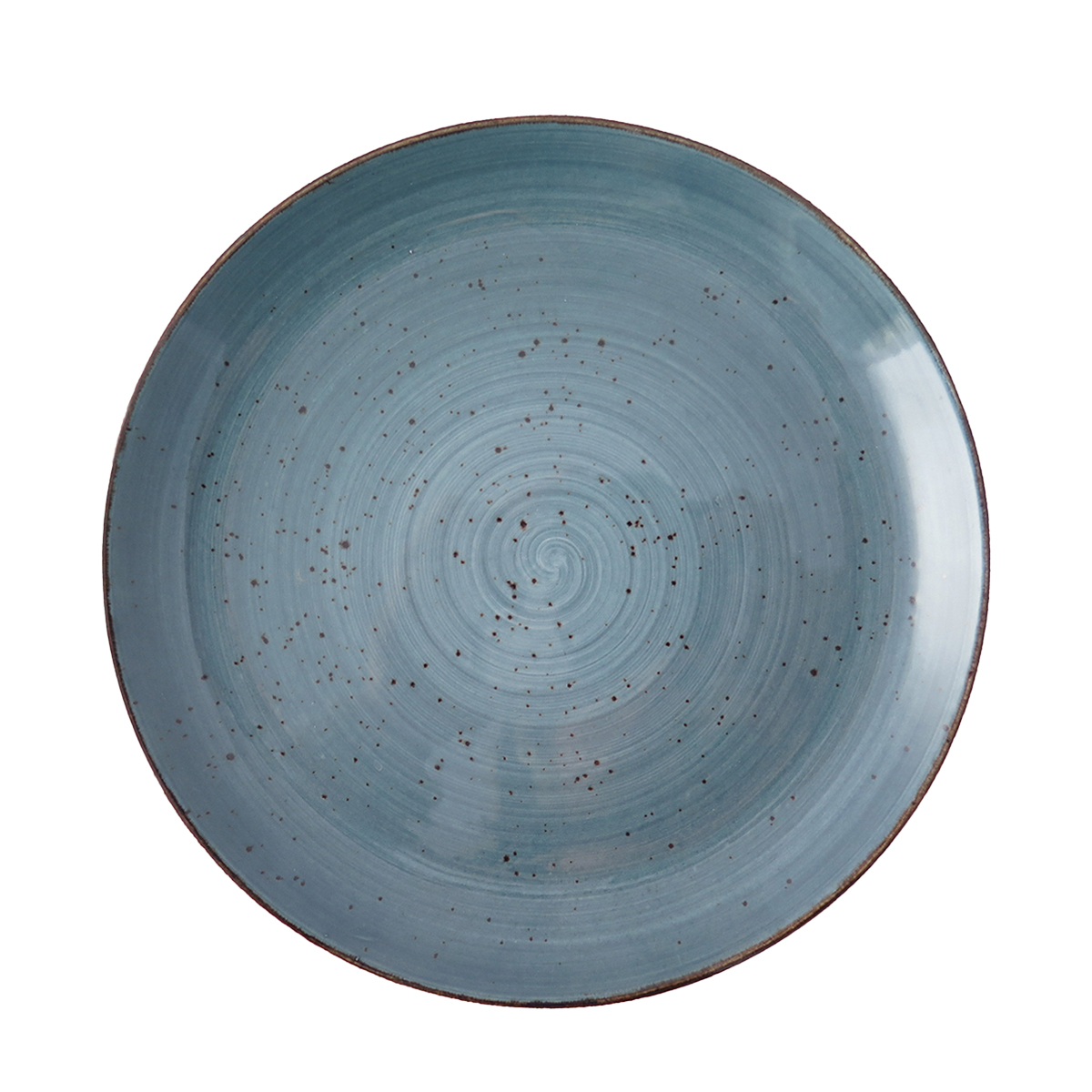 RUSTIC BLUE COUPE PLATE 27CM (29FUS334-03) (12)