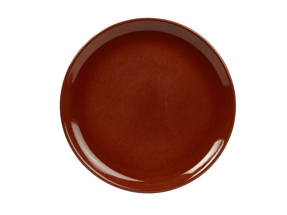 RUSTIC RED COUPE PLATE 23 CM ( 29FUS332-07) (24)