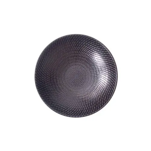 URBAN BLACK SWIRL ROUND BOWL 2 4CM (LAAK6120024/039021A)(12)