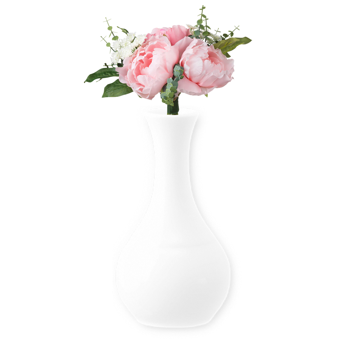 PRIMA WHITE BUD VASE 15CM (DA-240) (12)