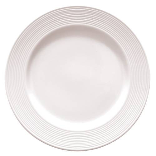 LUZERNE LINE RIM PLATE WHITE 30.5CM (LALN3101030) (12)
