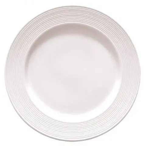LUZERNE LINE RIM PLATE WHITE 21CM (LALN3101021) (24)