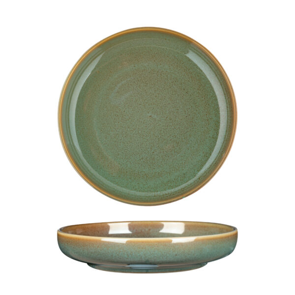 FYNBOS ALOE GREEN DEEP COUPE PLATE 17CM (NG4509-17GR) (6)