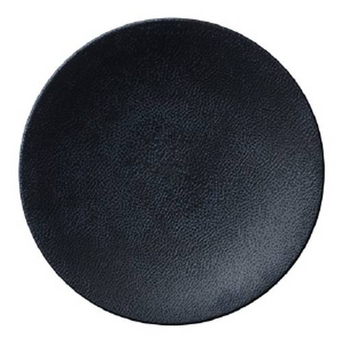 LEATHER BLACK RND COUPE PLATE 23.5CM(LALT6110023/HKA05907)12