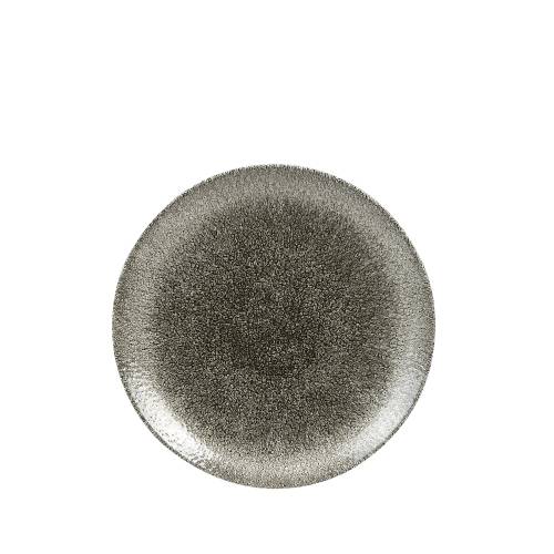 STONE QUARTZ BLACK COUPE PLATE 26CM (12) (CC-STQB-EV10.1)