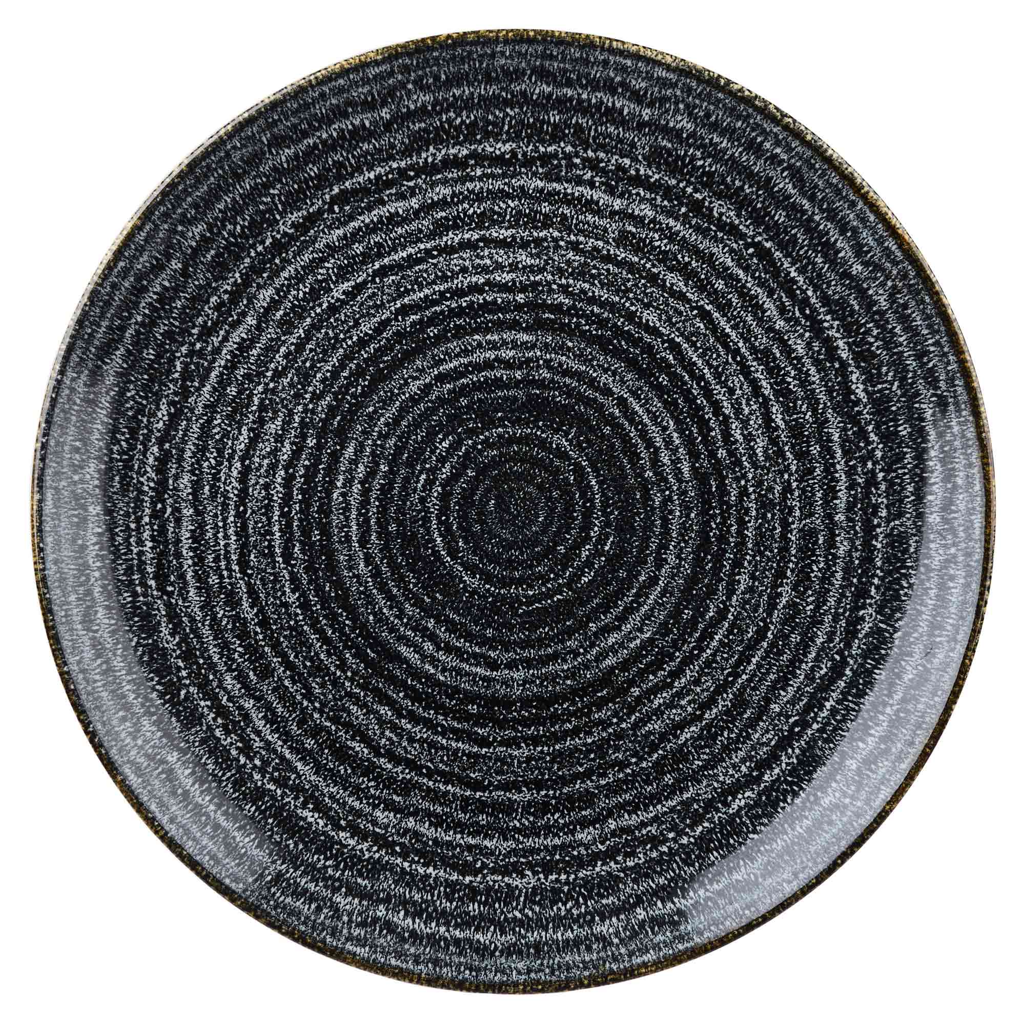HOMESPUN CHARCOAL BLACK COUPE PLATE 28.8CM (CC-SPCB-EV11.1)
