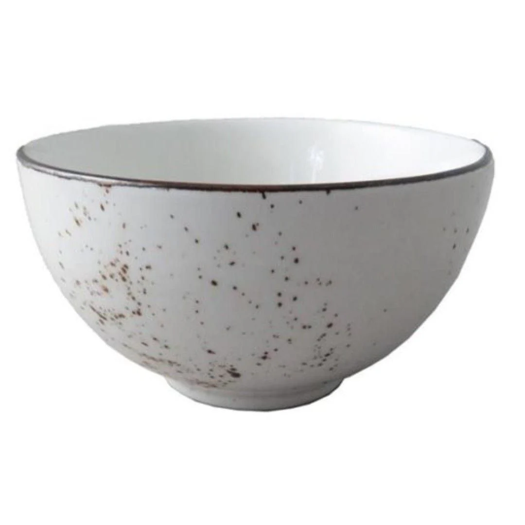 RUSTIC WHITE RICE BOWL 15.5CM (20RUS132-01) (12)