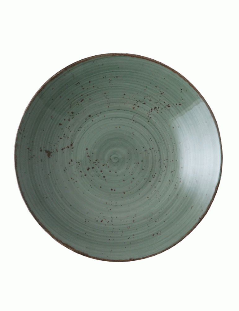 RUSTIC DARK GREEN COUPE PLATE 27CM (29FUS334-05) (24)