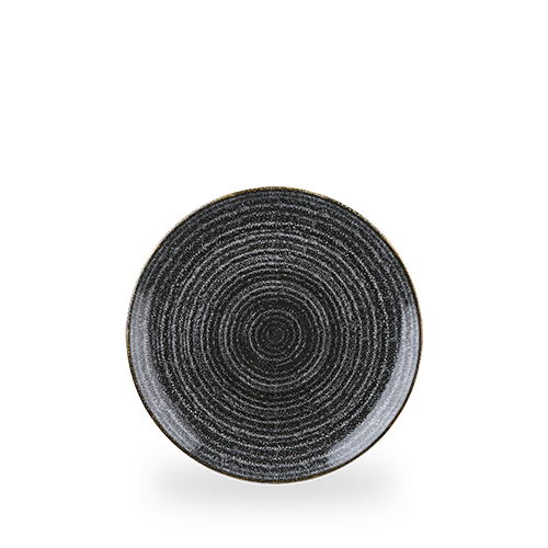 HOMESPUN CHARCOAL COUPE PLATE 21.7CM (CC-SPCB-EVP8.1) (12)