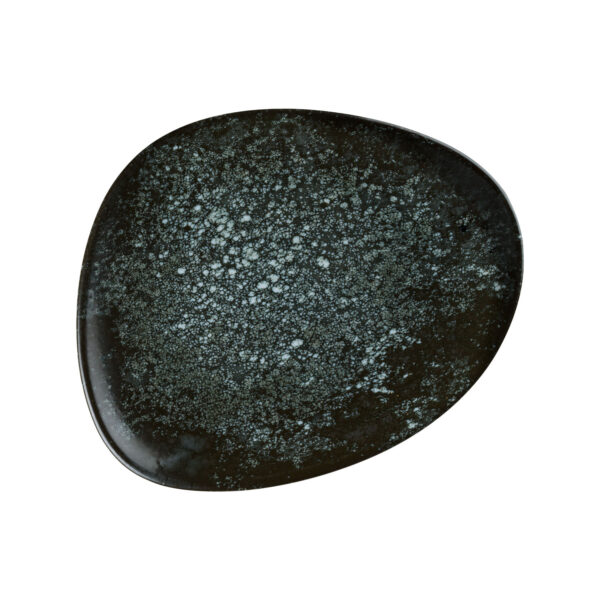 COSMOS BLACK VAGO FLAT PLATE 19CM (BN-COSBLVAO19DZ)(12)