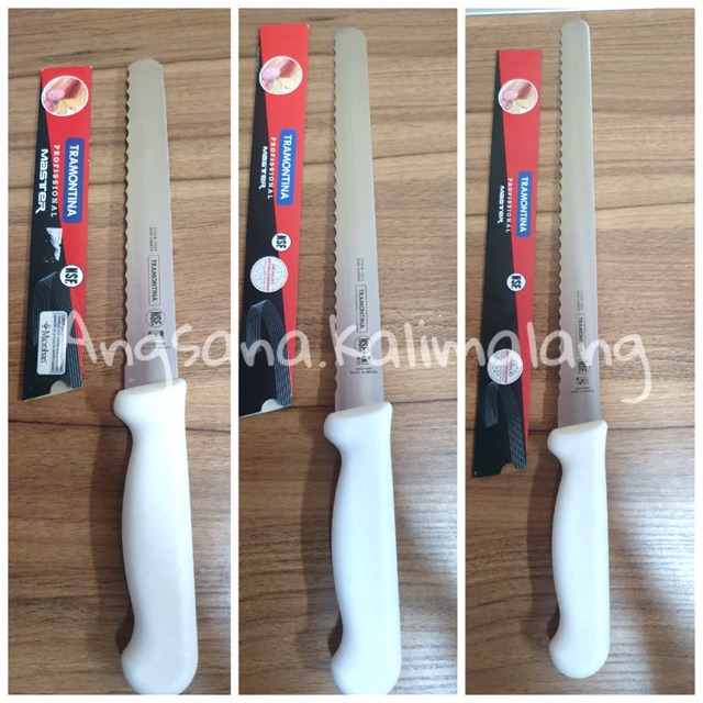 TRAMONTINA HAM/BREAD KNIFE WHITE 30CM (24627/082)