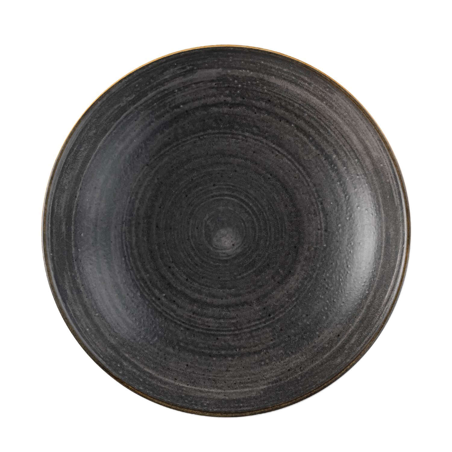 STONECAST RAW BLACK COUP PLATE 21.7CM (CC-SRBL-EVP8.1)(12)